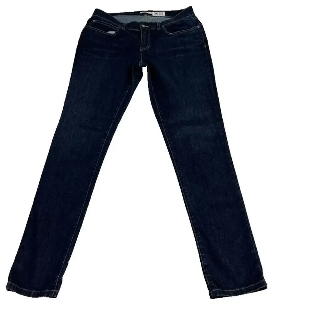 Eileen Fisher Jeans Womens 8 Blue Organic Cotton Stretch Skinny Trendy Minimal